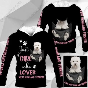 Just A Girl Who Loves West Highland Terrier In Pocket – M0402 - 271119