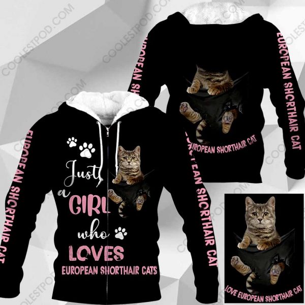 Just A Girl Who Loves European Shorthair Cats In Pocket – M0402 - 271119