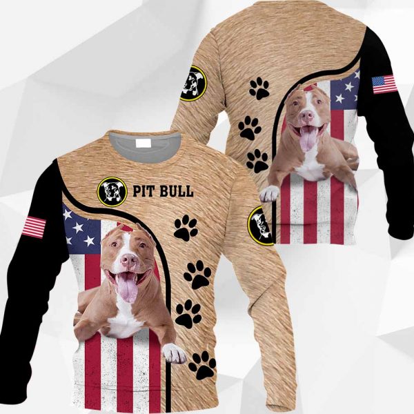 Pit Bull - US Flag Dog's Fur - 0489 - 191119