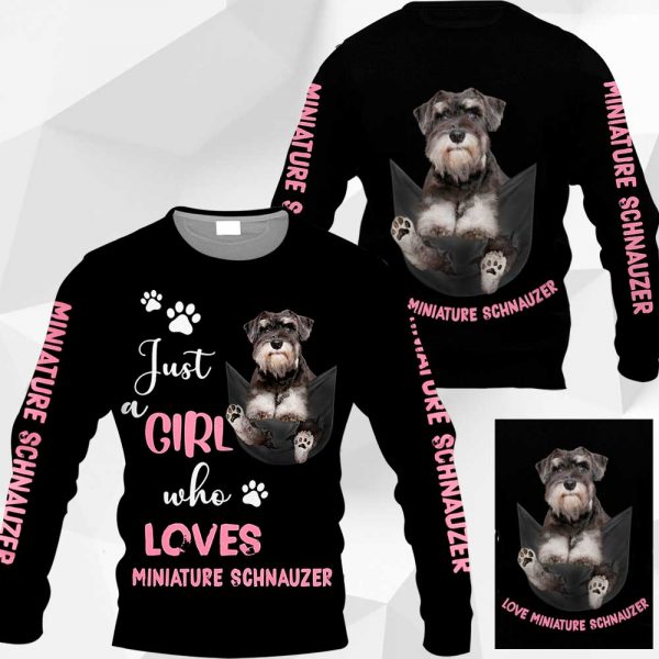 Just A Girl Who Loves Miniature Schnauzer In Pocket – M0402 - 211119