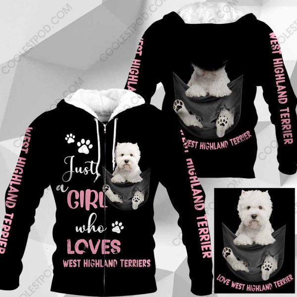 Just A Girl Who Loves West Highland Terrier In Pocket – M0402 - 271119