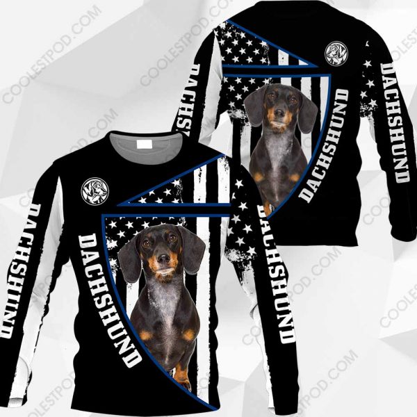 Dachshund Black Flag All Over Printed – M0402 - 211119