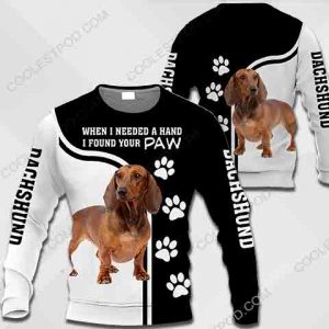 Red Dachshund - When I Needed A Hand I Found Your Paw - 0489 - 271119