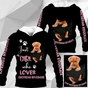 Just A Girl Who Loves Rhodesian Ridgebacks In Pocket – M0402 - 271119