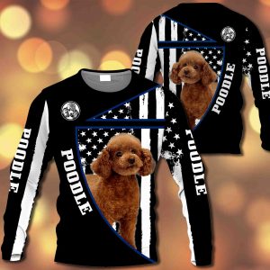 Poodle Flag All Over Printed – M0402