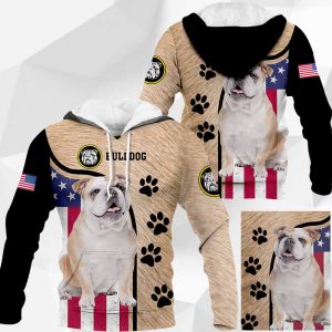 Bulldog - US Flag Dog's Fur - 0489 - 191119