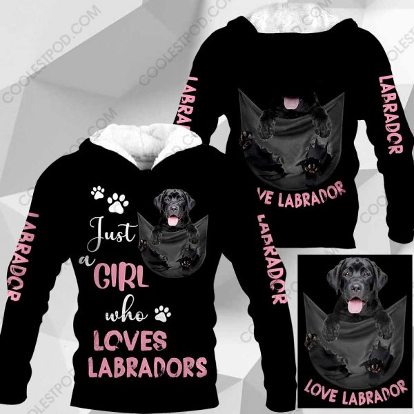 Just A Girl Who Loves Black Labradors In Pocket – M0402 - 271119