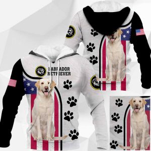 Labrador Retriever - US Flag Dog's Fur - 0489 - 191119