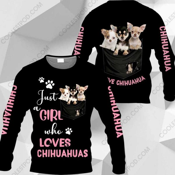 Just A Girl Who Loves Chihuahuas Vr2 In Pocket – M0402 - 271119