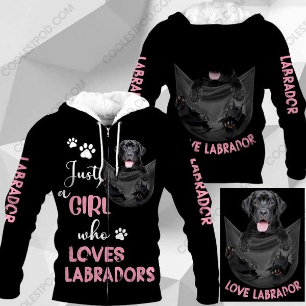 Just A Girl Who Loves Black Labradors In Pocket – M0402 - 271119