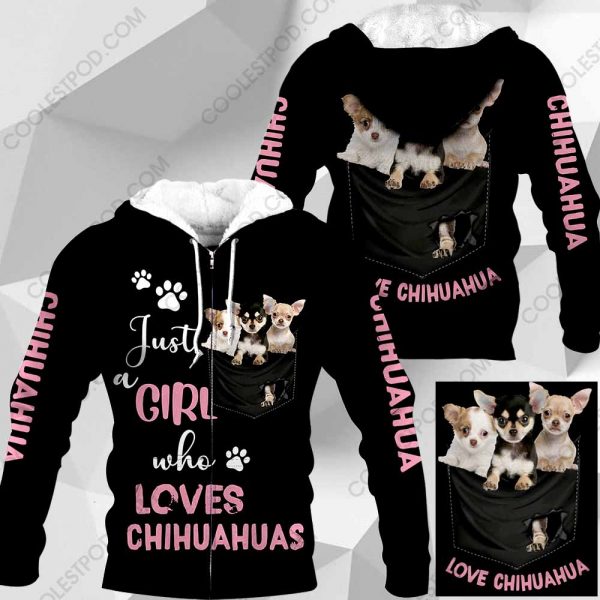 Just A Girl Who Loves Chihuahuas Vr2 In Pocket – M0402 - 271119