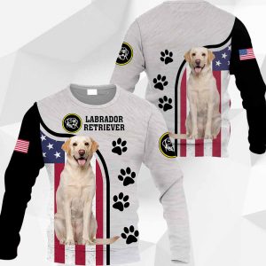 Labrador Retriever - US Flag Dog's Fur - 0489 - 191119