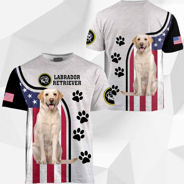 Labrador Retriever - US Flag Dog's Fur - 0489 - 191119