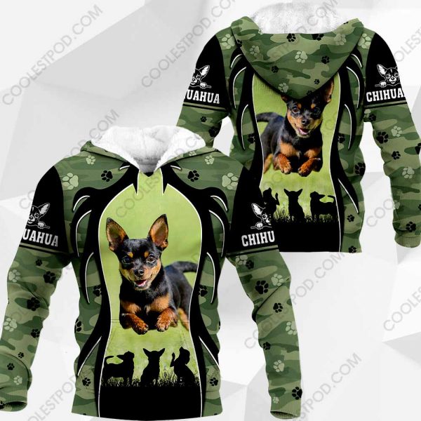 Chihuahua - Camo Paw Prints - 211119