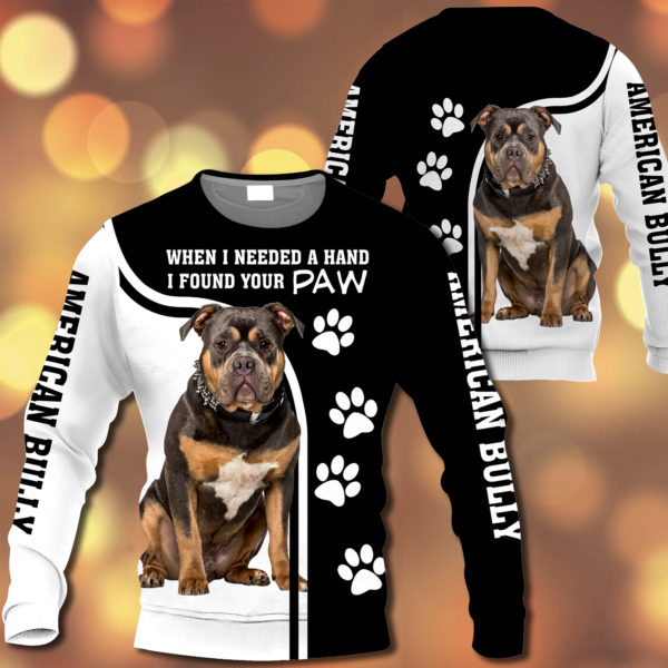 American Bully – When I Needed A Hand I Found Your Paw – M0402