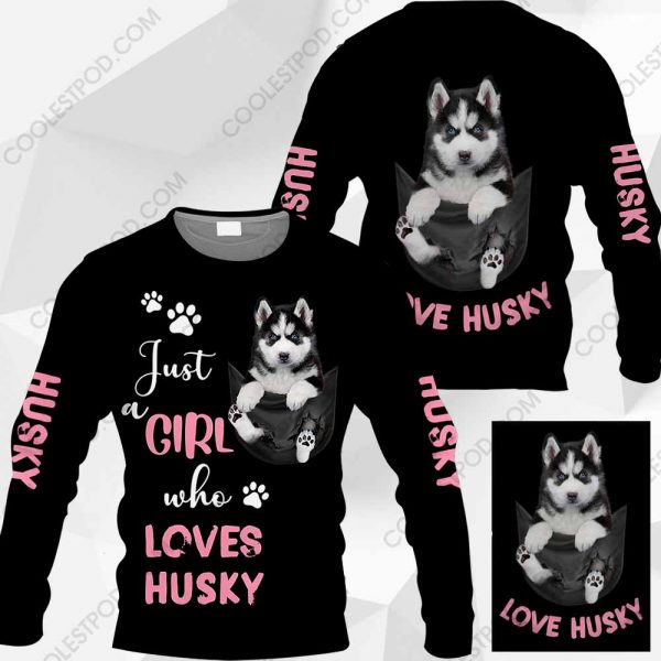 Just A Girl Who Loves Husky In Pocket – M0402 - 211119