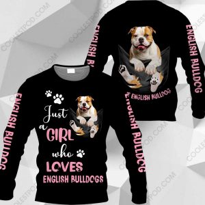 Just A Girl Who Loves English Bulldogs  In Pocket – M0402 - 271119