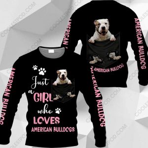 Just A Girl Who Loves American Bulldogs In Pocket – M0402 - 271119