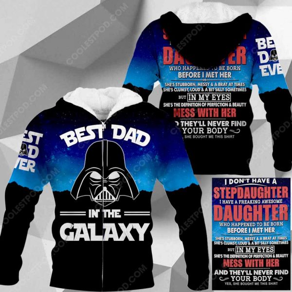 Best Dad In The Galaxy - Gift For Dad - Step Daughter's Gift For Dad