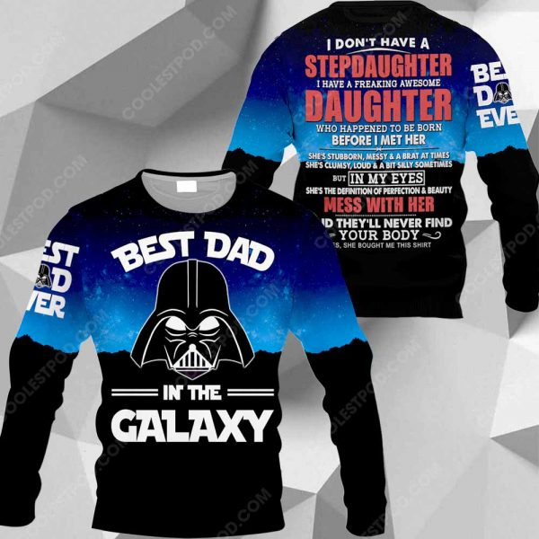 Best Dad In The Galaxy - Gift For Dad - Step Daughter's Gift For Dad