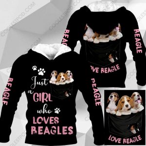 Just A Girl Who Loves Beagles Vr2 In Pocket – M0402 - 271119
