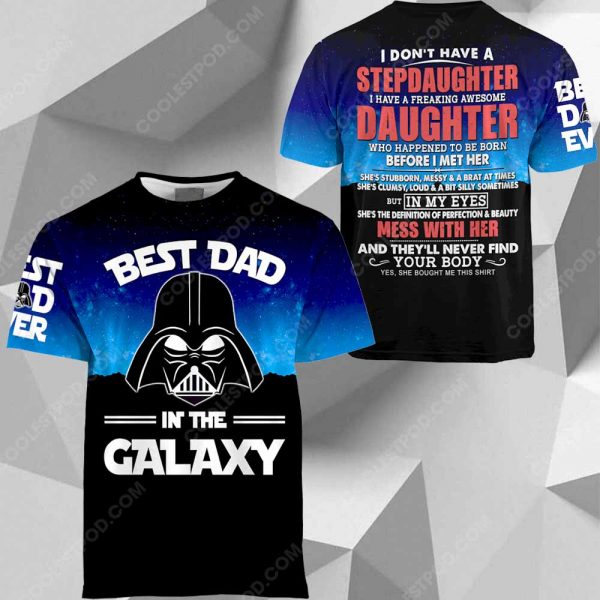 Best Dad In The Galaxy - Gift For Dad - Step Daughter's Gift For Dad