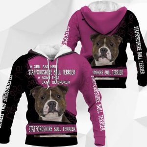 A Girl And Her Staffordshire Bull Terrier A Bond That Can't Be Broken-0489-201119