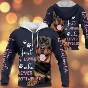 3D Shirt-Just A Woman Who Loves Rottweiler-0489