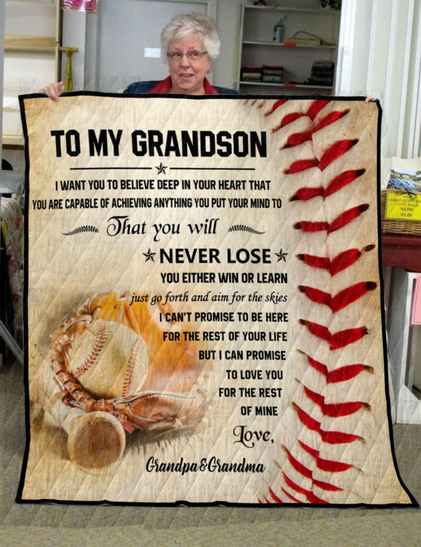 Quilt Baseball-To My Grandson-Sale Off 20%-0489