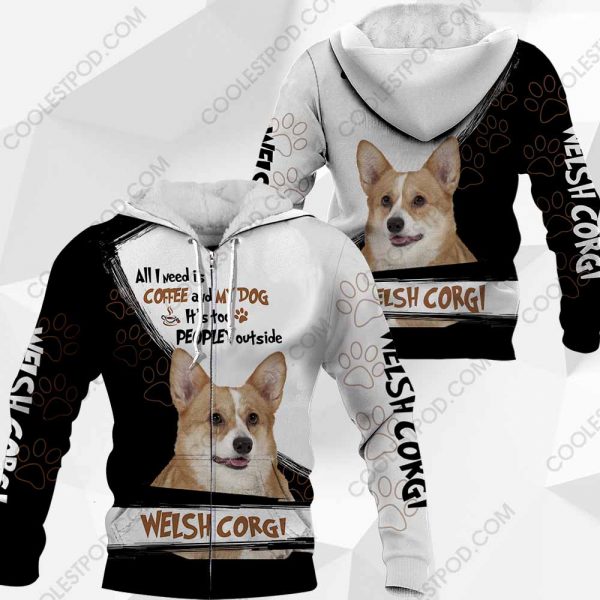 Welsh Corgi-All I Need Is Coffee And My Dog-0489-171219