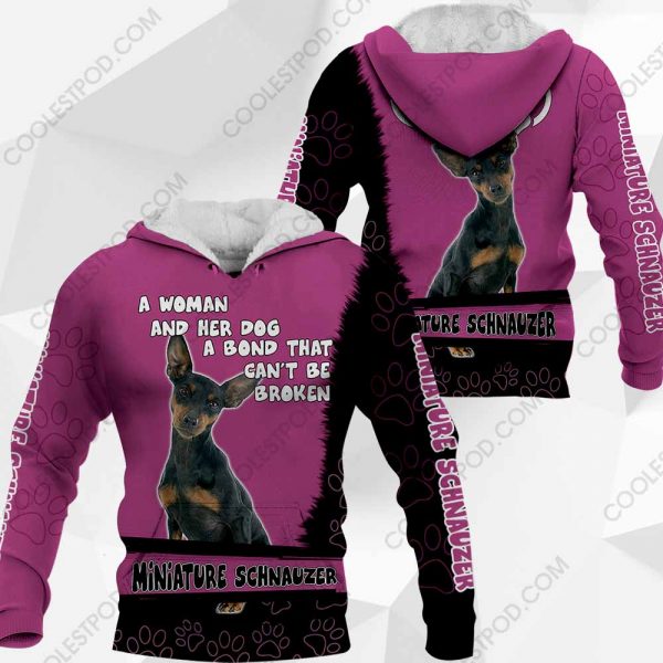 Miniature Schnauzer-A Woman And Her Dog A Bond That can't Be Broken-0489-201219