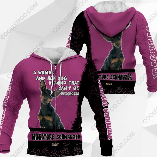 Miniature Schnauzer-A Woman And Her Dog A Bond That can't Be Broken-0489-201219