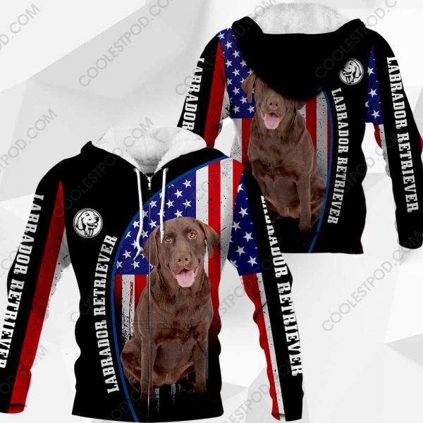 Chocolate Labrador Flag All Over Printed  Vr2 - M0402 - 121219