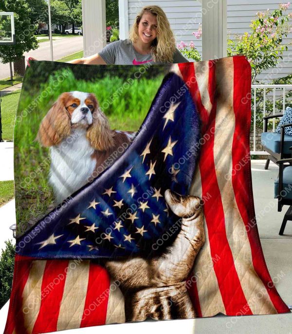 Cavalier King Charles Spaniel - Flag - Quilt - 281219