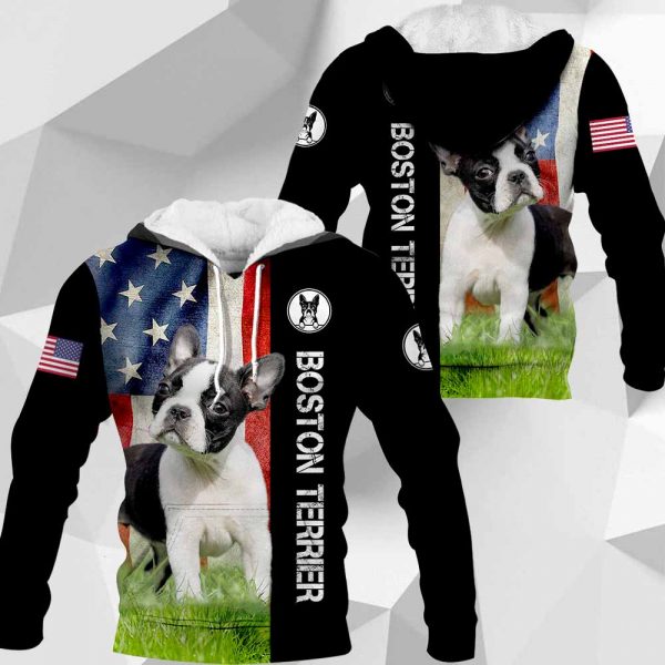 Boston Terrier - American Flag - 281219