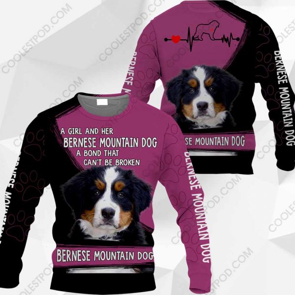 A Girl And Her Bernese Mountain Dog A Bond That Can't Be Broken-0489-301119