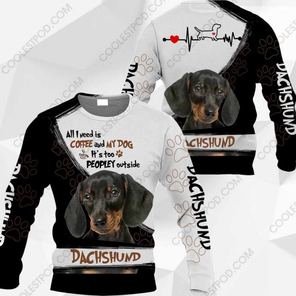 Dachshund-All I Need Is Coffee And My Dog-0489-171219