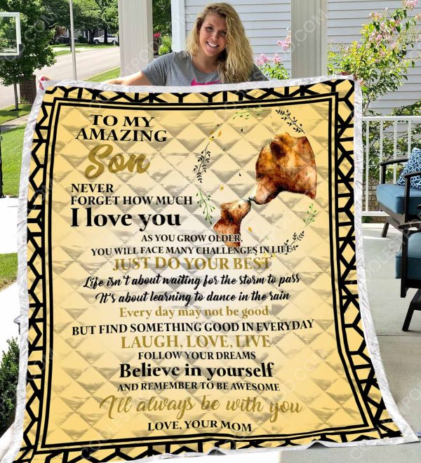 To My Amazing Son Never Forget How Much I Love You - Quilt - 101219