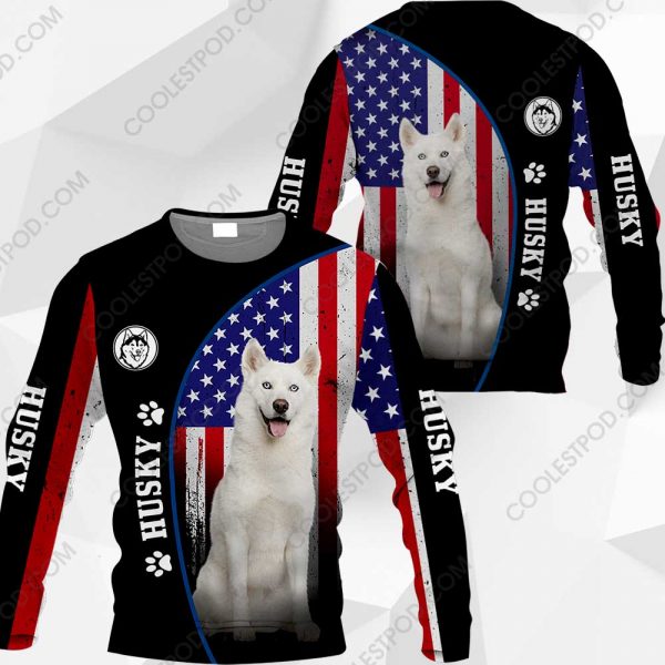 White Husky Flag All Over Printed  Vr2 - M0402 - 231219