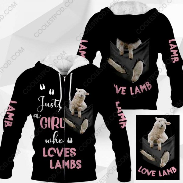 Just A Girl Who Loves Lambs In Pocket - M0402 - 161219