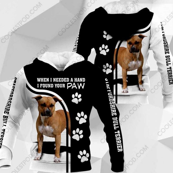 Staffordshire Bull Terrier - When I Needed A Hand I Found Your Paw - 0489 - 181219