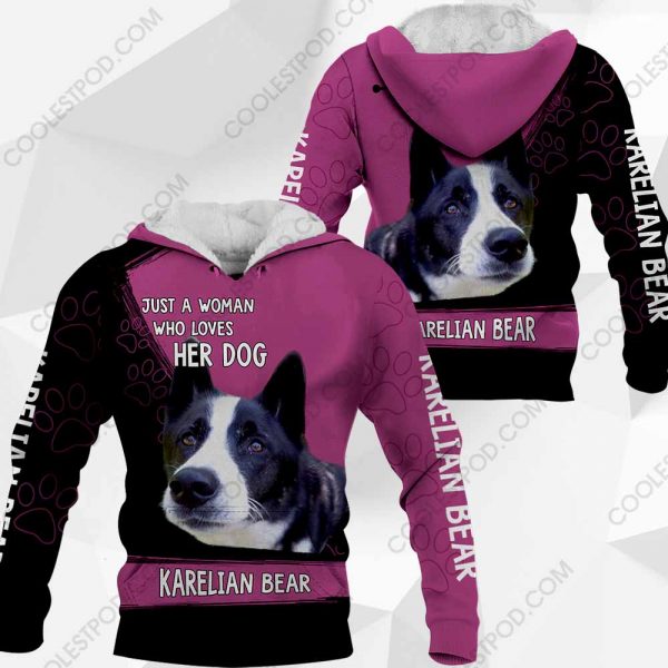 Karelian Bear Just A Woman Who Loves Her Dog 0489 051219