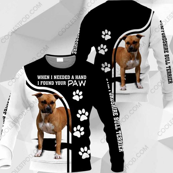 Staffordshire Bull Terrier - When I Needed A Hand I Found Your Paw - 0489 - 181219