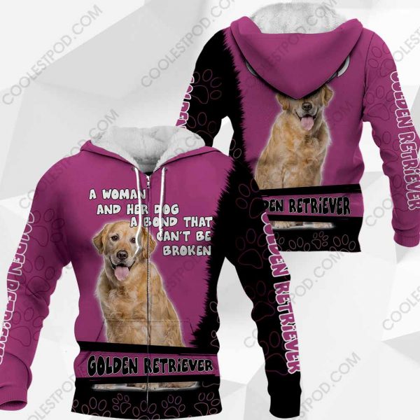 Golden Retriever-A Woman And Her Dog A Bond That can't Be Broken-0489-201219