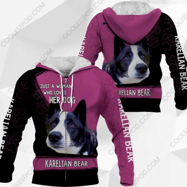 Karelian Bear Just A Woman Who Loves Her Dog 0489 051219