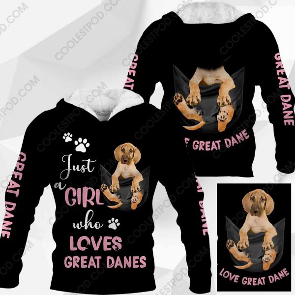 Just A Girl Who Loves Great Danes In Pocket - M0402 - 161219