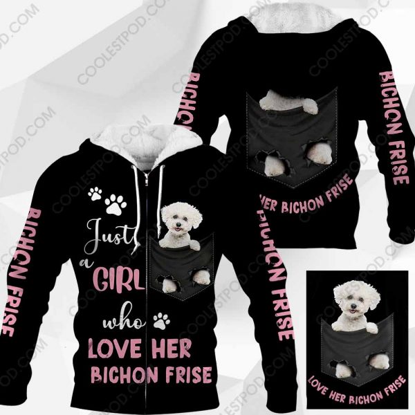 Just A Girl Who Loves Her Bichon Frise In Pocket - M0402 - 231219