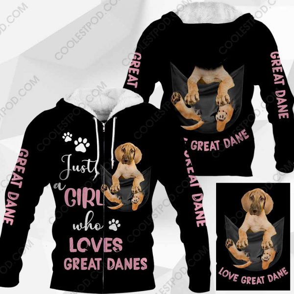 Just A Girl Who Loves Great Danes In Pocket - M0402 - 161219