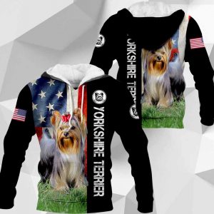 Yorkshire Terrier - American Flag - 281219
