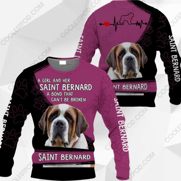 A Girl And Her Saint Bernard A Bond That Can't Be Broken-0489-101219